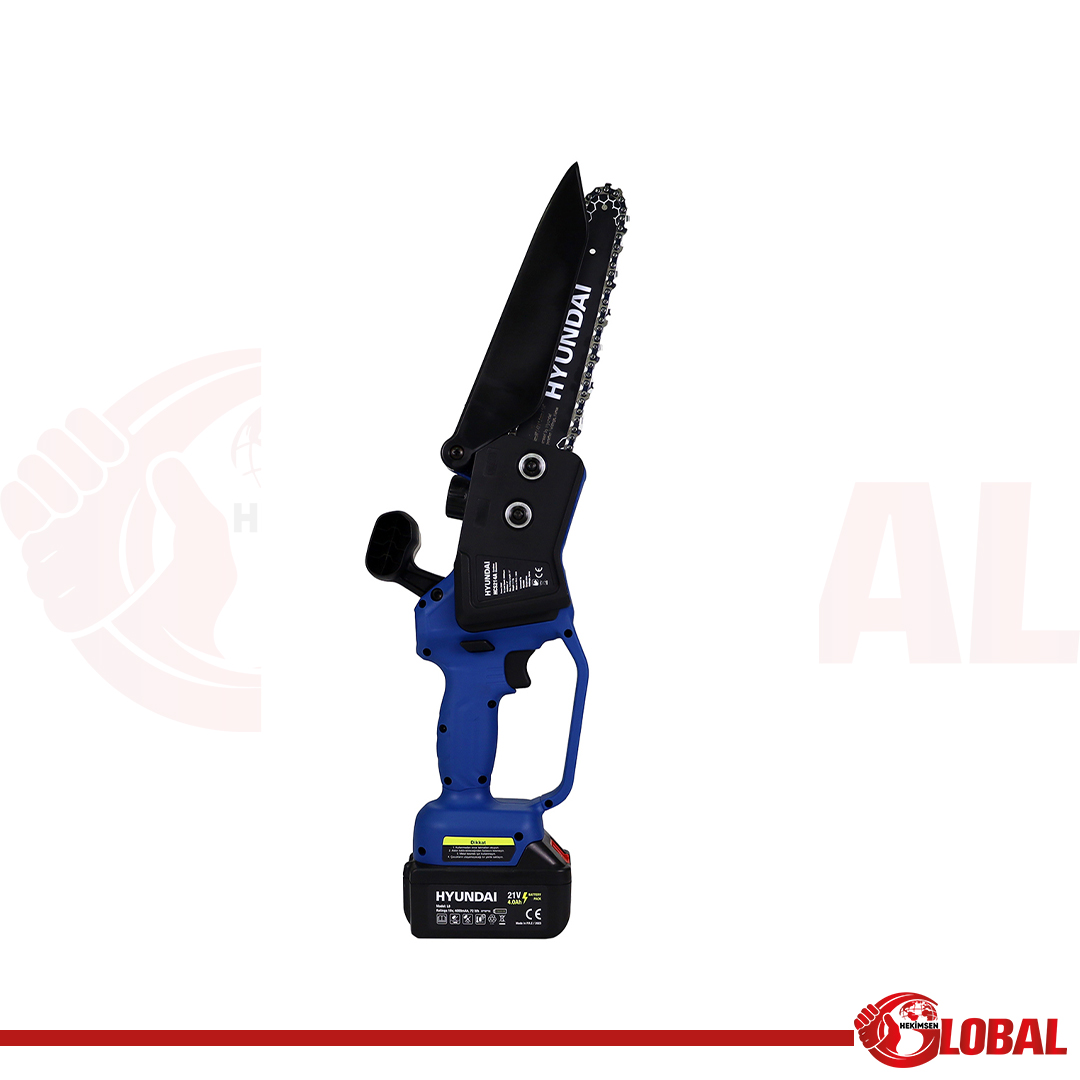 HYUNDAI HCS214A AKÜLÜ DAL BUDAMA TESTERE 2X4Ah, 2 ZİNCİRLİ