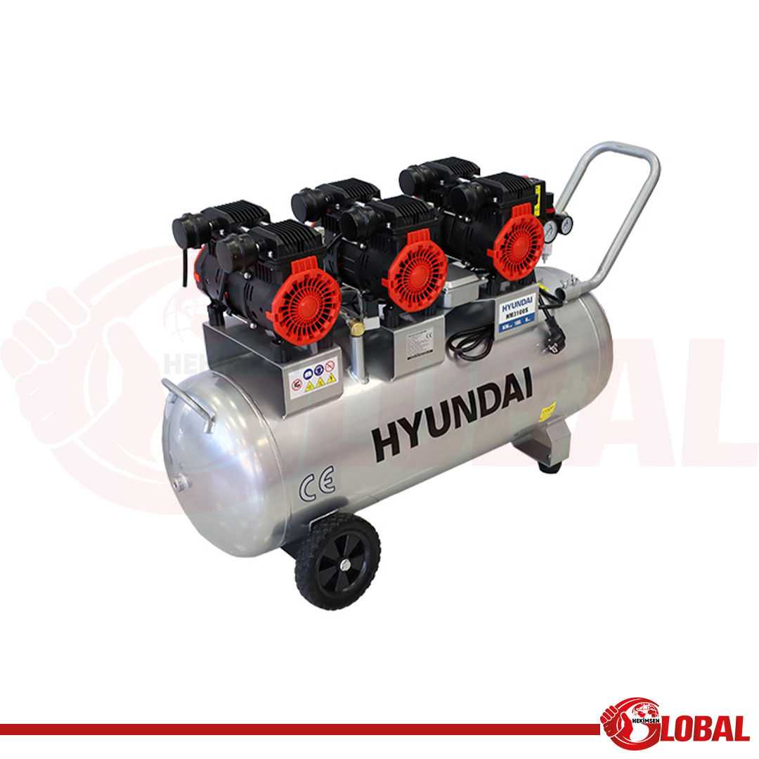 HYUNDAI HM3100S KOMPRESÖR SESSİZ&YAĞSIZ 6HP 100 LT
