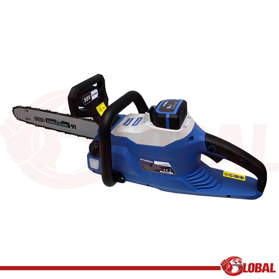 HYUNDAI HYC60LI-2 AKÜLÜ ZİNCİRLİ TESTERE 58V -40cm ÇİFT AKÜ