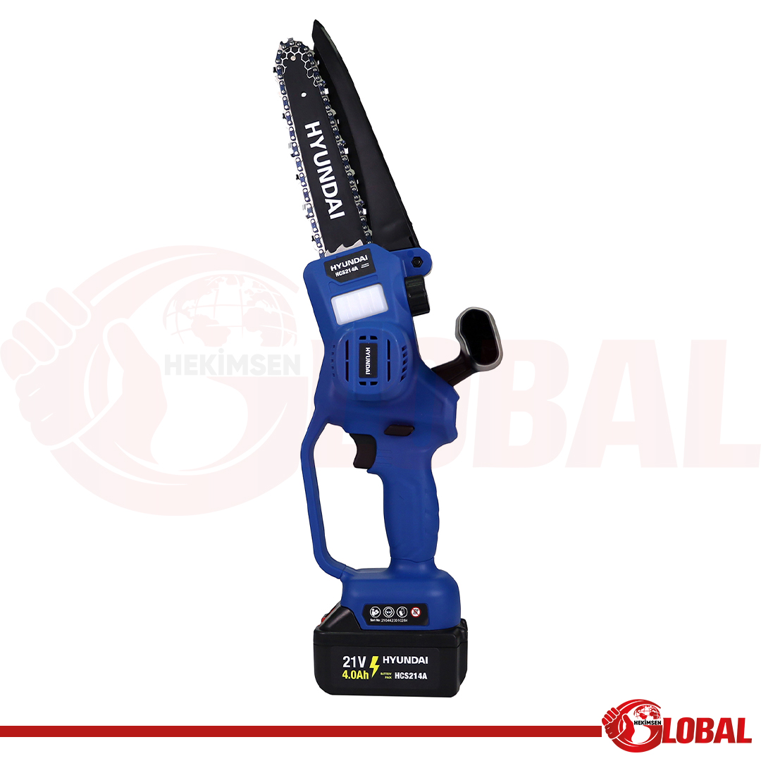 HYUNDAI HCS214A AKÜLÜ DAL BUDAMA TESTERE 2X4Ah, 2 ZİNCİRLİ