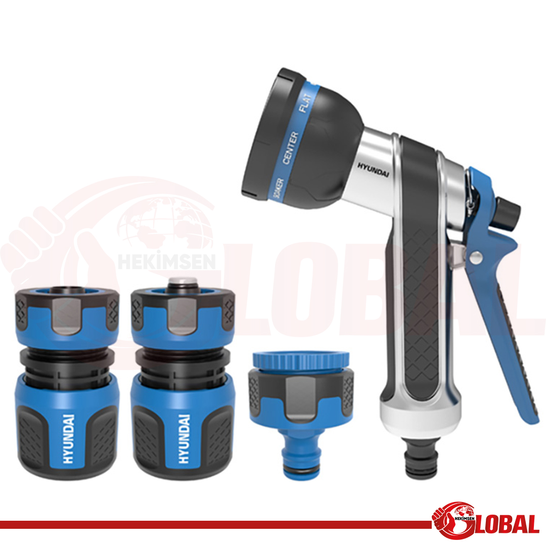 HYUNDAI G18006 SU TABANCASI 8 FONKSİYONLU SET ALÜMİNYUM