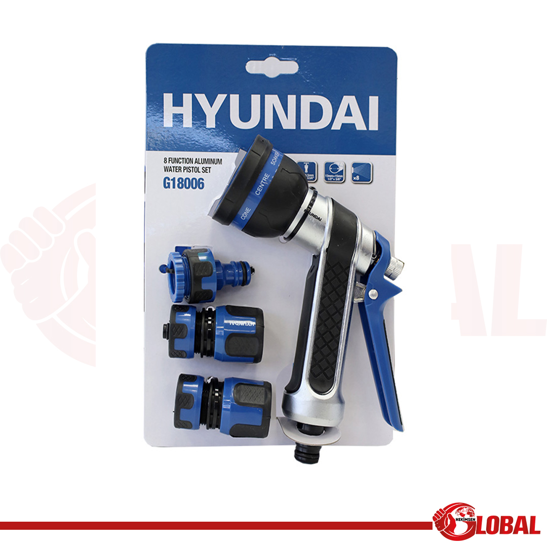 HYUNDAI G18006 SU TABANCASI 8 FONKSİYONLU SET ALÜMİNYUM