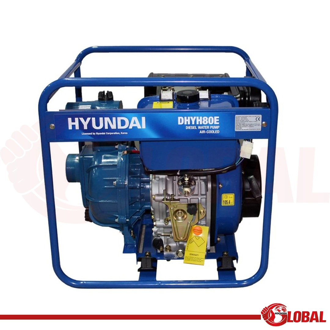HYUNDAI DHYH80E SU MOTORU DİZEL 3" MARŞLI YÜK.BASINÇLI
