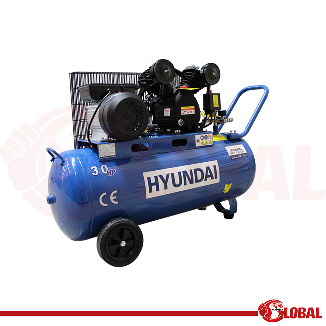 HYUNDAI HM-V-0.25 KOMPRESÖR 100LT ÇİFT KAFA