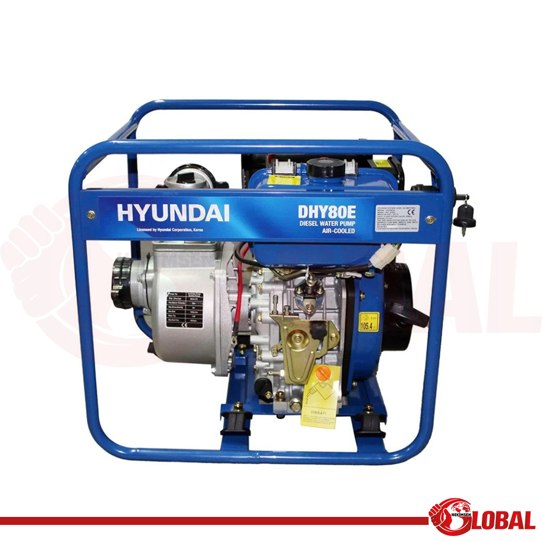 HYUNDAI DHY80E SU MOTORU DİZEL 3" MARŞLI