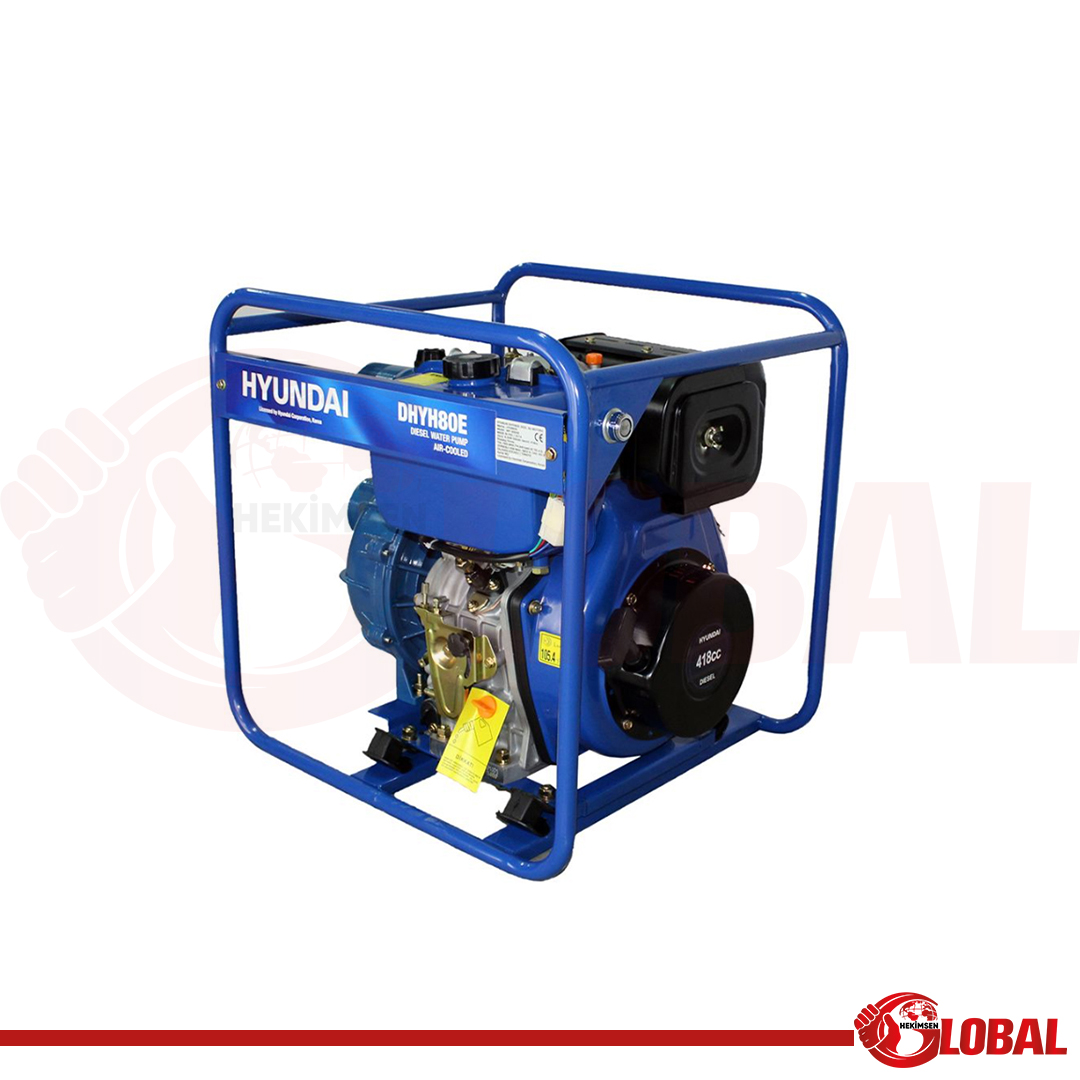 HYUNDAI DHYH80E SU MOTORU DİZEL 3" MARŞLI YÜK.BASINÇLI