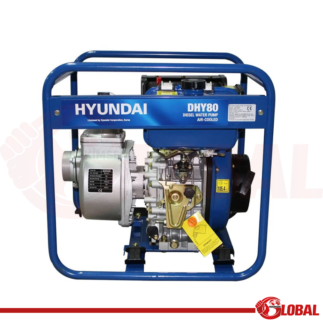 HYUNDAI DHY80 SU MOTORU DİZEL 3" İPLİ